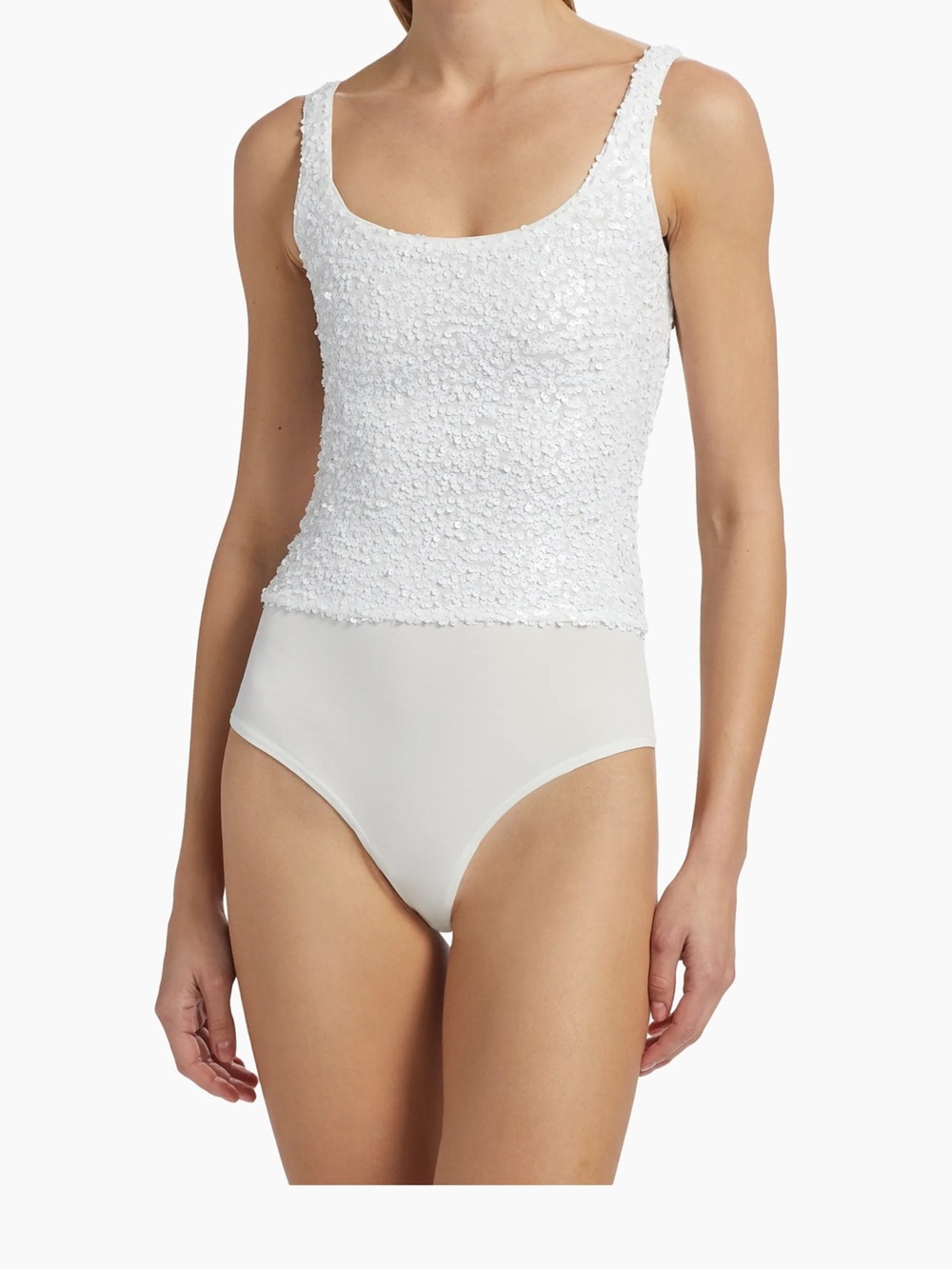 Generation Love Dina Sequin Stretch Scoopneck Bodysuit